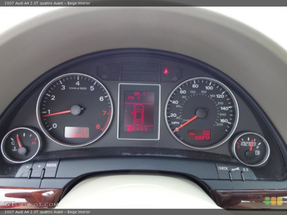 Beige Interior Gauges for the 2007 Audi A4 2.0T quattro Avant #51037372
