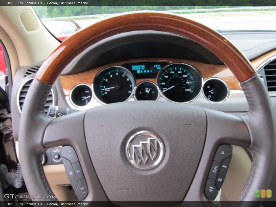 Cocoa/Cashmere Interior Steering Wheel for the 2009 Buick Enclave CX #51037378
