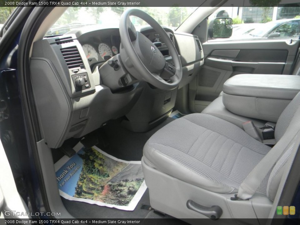 Medium Slate Gray Interior Photo for the 2008 Dodge Ram 1500 TRX4 Quad Cab 4x4 #51037807