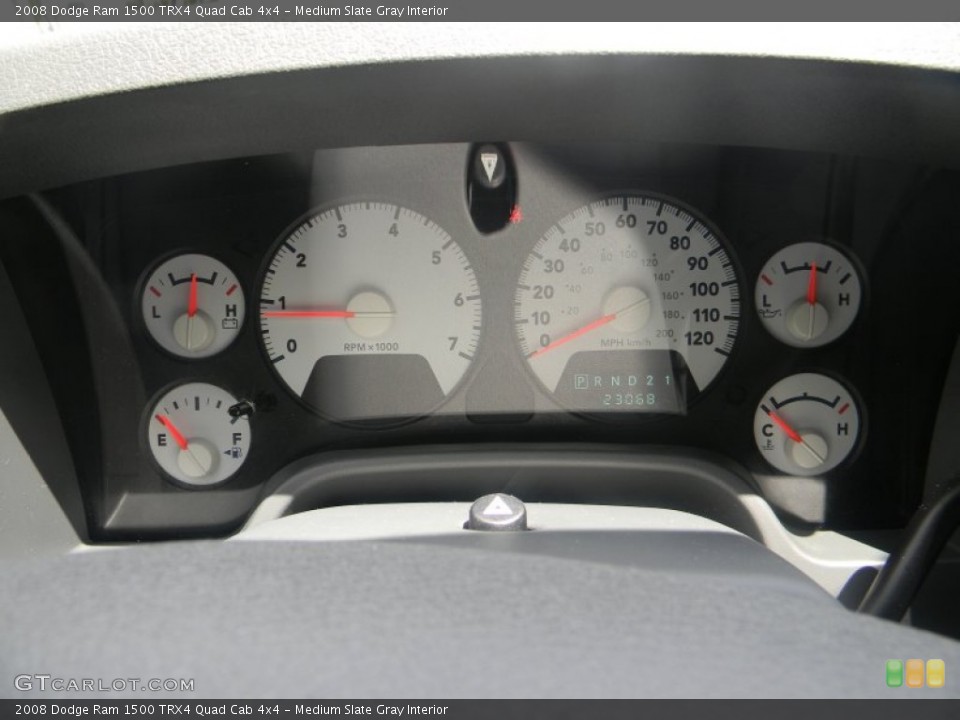 Medium Slate Gray Interior Gauges for the 2008 Dodge Ram 1500 TRX4 Quad Cab 4x4 #51037879