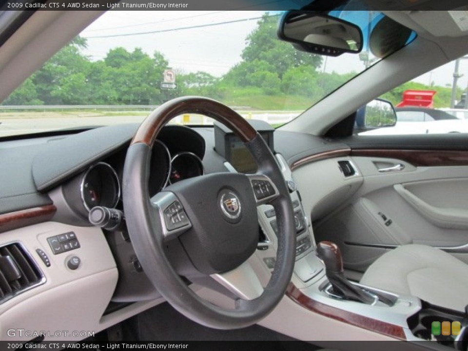 Light Titanium/Ebony Interior Steering Wheel for the 2009 Cadillac CTS 4 AWD Sedan #51038401