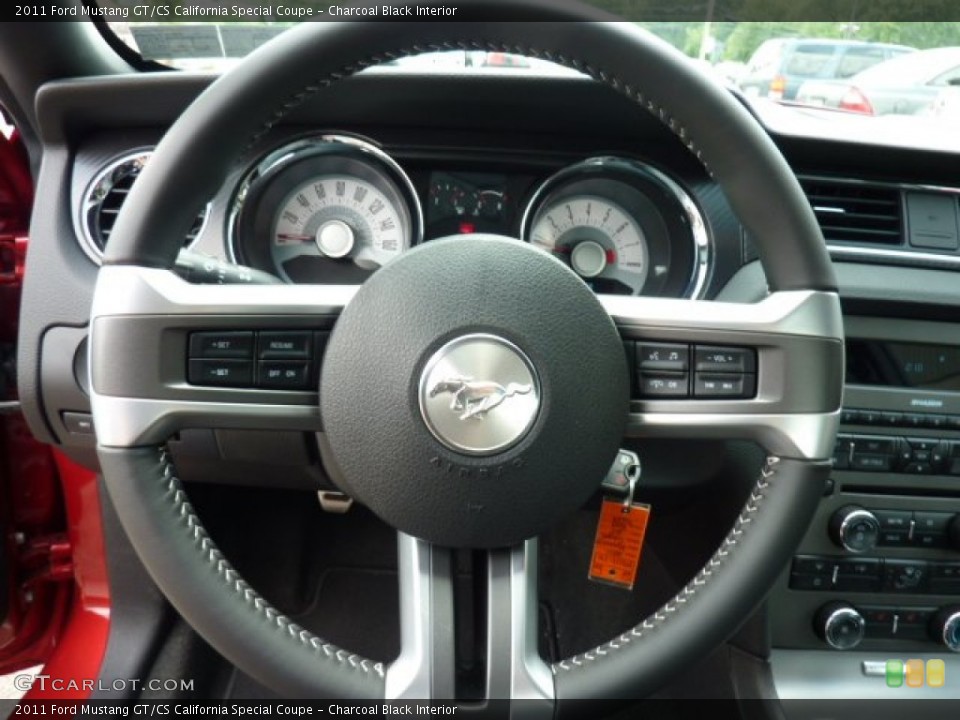 Charcoal Black Interior Steering Wheel for the 2011 Ford Mustang GT/CS California Special Coupe #51041986