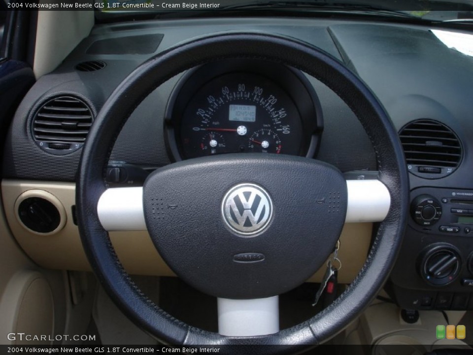 Cream Beige Interior Steering Wheel for the 2004 Volkswagen New Beetle GLS 1.8T Convertible #51042551