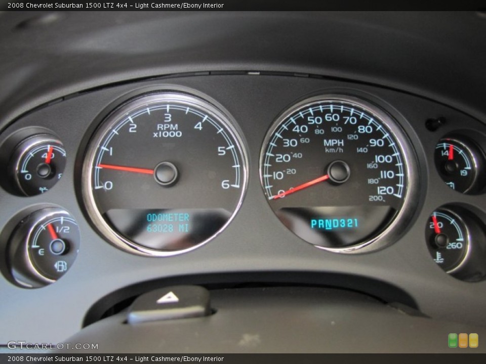 Light Cashmere/Ebony Interior Gauges for the 2008 Chevrolet Suburban 1500 LTZ 4x4 #51042919
