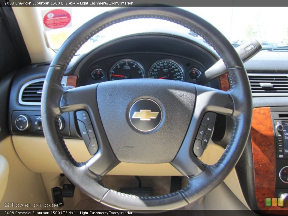 Light Cashmere/Ebony Interior Steering Wheel for the 2008 Chevrolet Suburban 1500 LTZ 4x4 #51042940