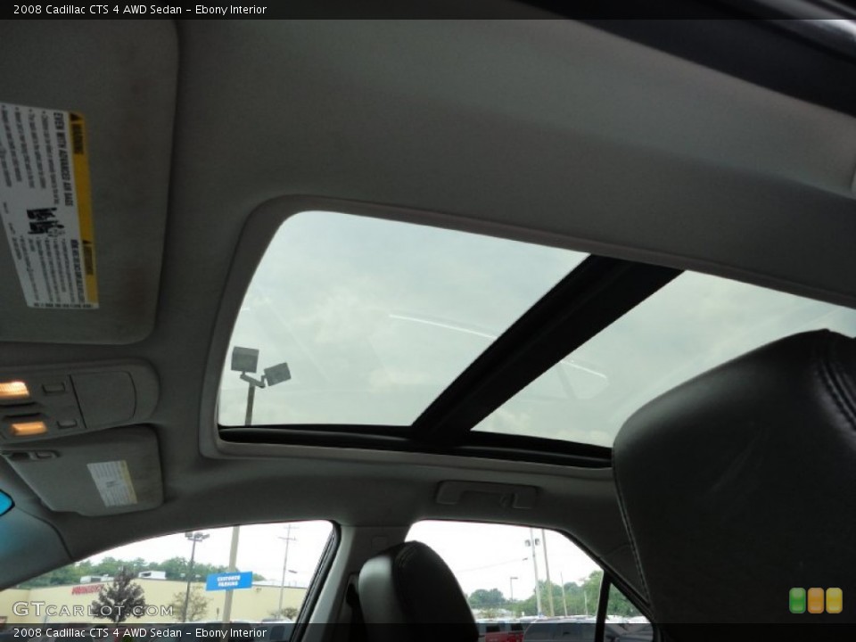 Ebony Interior Sunroof for the 2008 Cadillac CTS 4 AWD Sedan #51044428