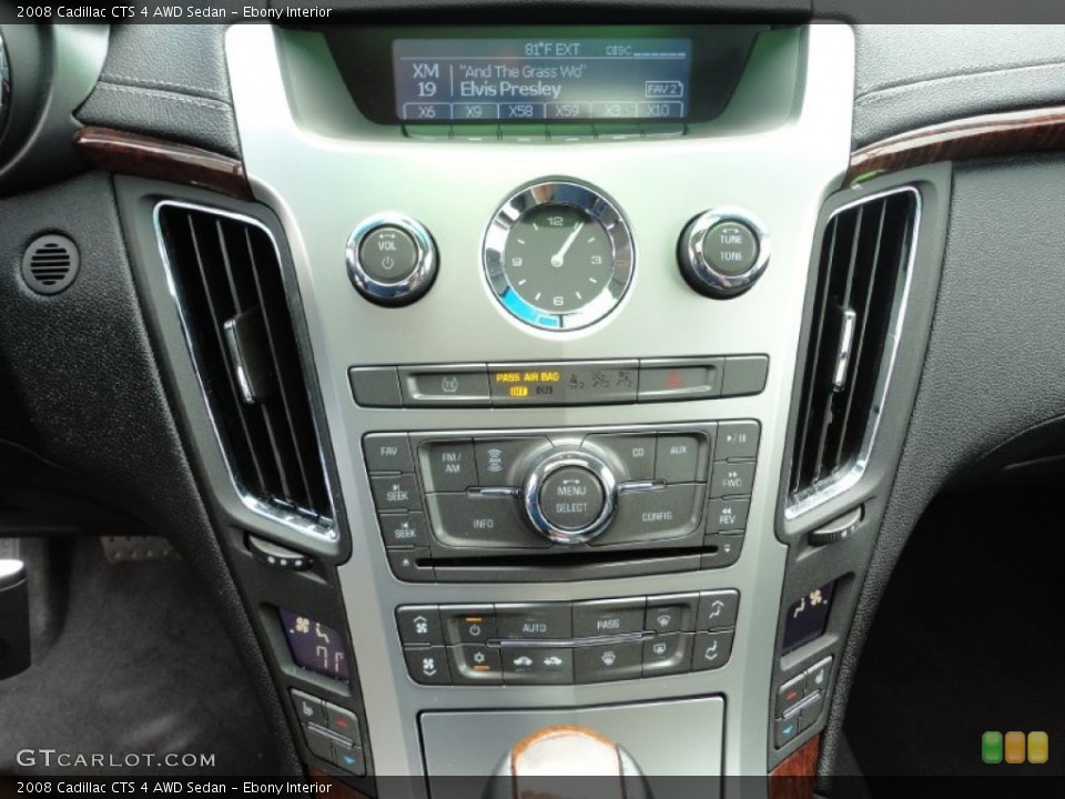Ebony Interior Controls for the 2008 Cadillac CTS 4 AWD Sedan #51044470