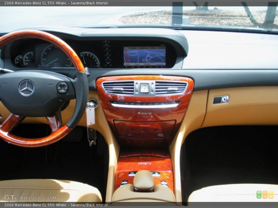 Savanna/Black Interior Dashboard for the 2009 Mercedes-Benz CL 550 4Matic #51045139