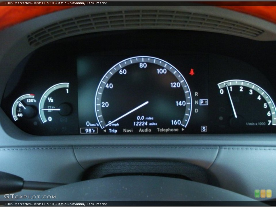 Savanna/Black Interior Gauges for the 2009 Mercedes-Benz CL 550 4Matic #51045169