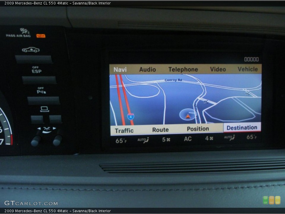 Savanna/Black Interior Navigation for the 2009 Mercedes-Benz CL 550 4Matic #51045190