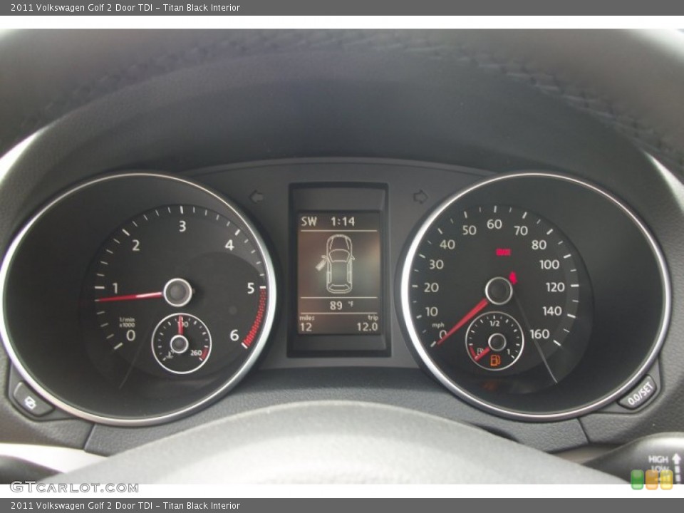 Titan Black Interior Gauges for the 2011 Volkswagen Golf 2 Door TDI #51051697