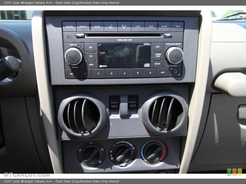 Dark Slate Gray/Medium Slate Gray Interior Controls for the 2007 Jeep Wrangler Sahara 4x4 #51062521
