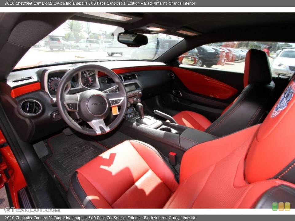 Black/Inferno Orange Interior Photo for the 2010 Chevrolet Camaro SS Coupe Indianapolis 500 Pace Car Special Edition #51063142