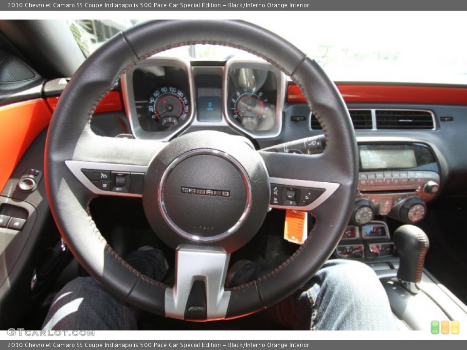 Black/Inferno Orange Interior Steering Wheel for the 2010 Chevrolet Camaro SS Coupe Indianapolis 500 Pace Car Special Edition #51063166
