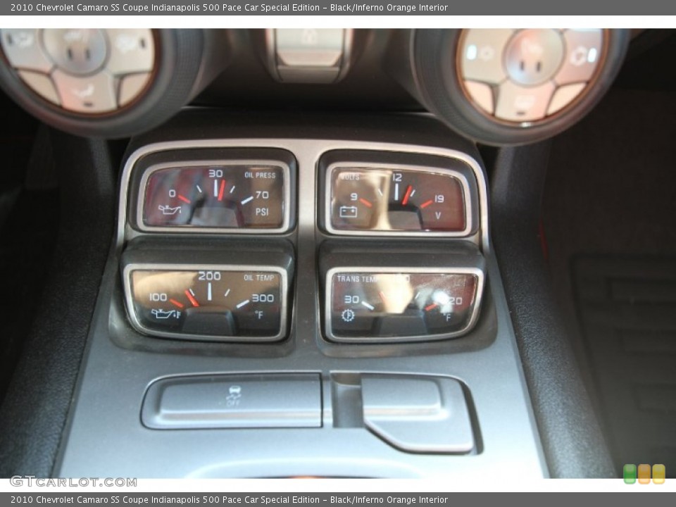 Black/Inferno Orange Interior Gauges for the 2010 Chevrolet Camaro SS Coupe Indianapolis 500 Pace Car Special Edition #51063202