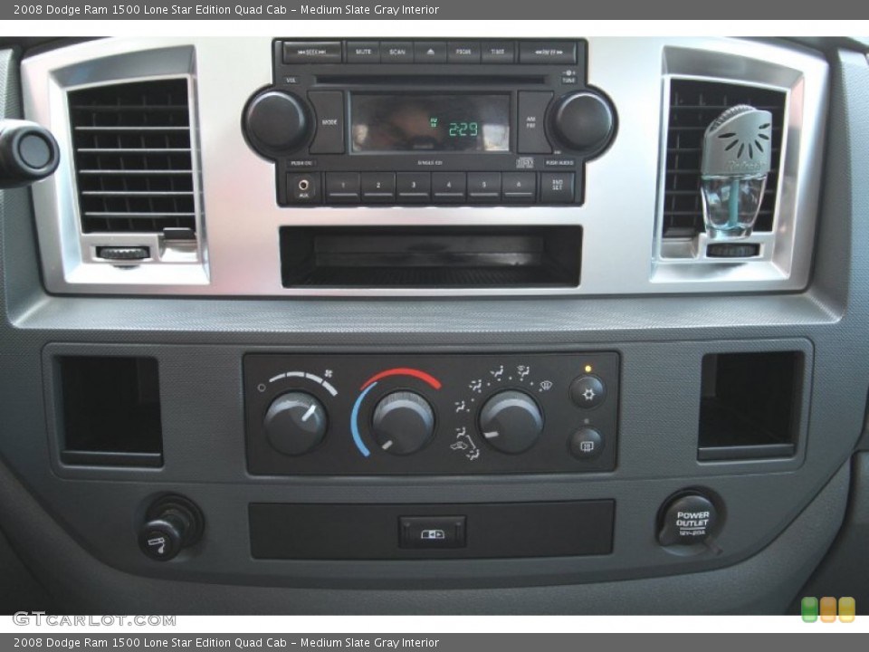 Medium Slate Gray Interior Controls for the 2008 Dodge Ram 1500 Lone Star Edition Quad Cab #51064535
