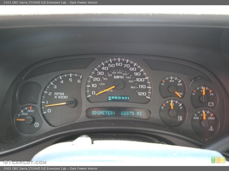 Dark Pewter Interior Gauges for the 2003 GMC Sierra 2500HD SLE Extended Cab #51066023