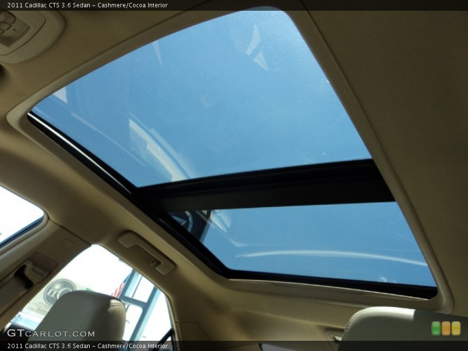 Cashmere/Cocoa Interior Sunroof for the 2011 Cadillac CTS 3.6 Sedan #51067352