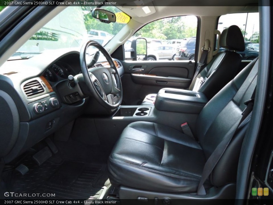 Ebony Black Interior Photo for the 2007 GMC Sierra 2500HD SLT Crew Cab 4x4 #51067593