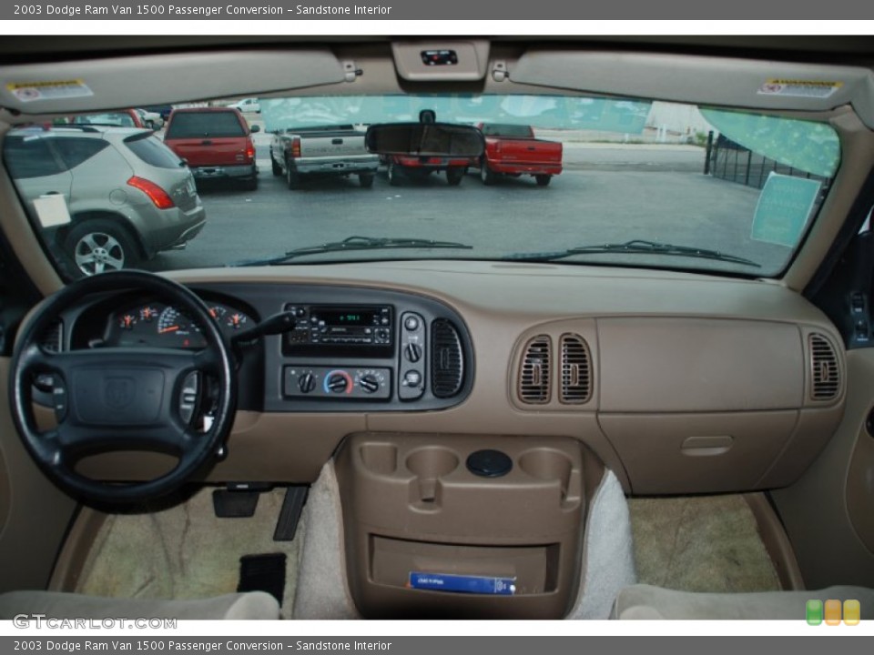 Sandstone Interior Dashboard for the 2003 Dodge Ram Van 1500 Passenger Conversion #51070901
