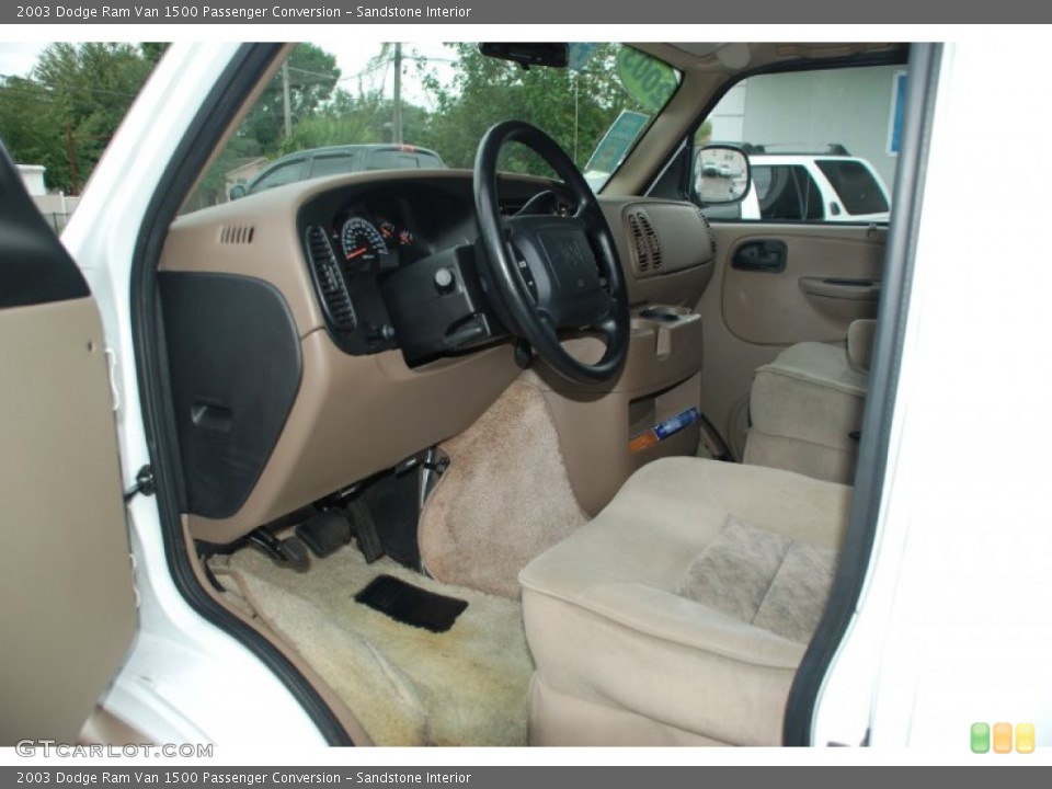 Sandstone Interior Photo for the 2003 Dodge Ram Van 1500 Passenger Conversion #51071018