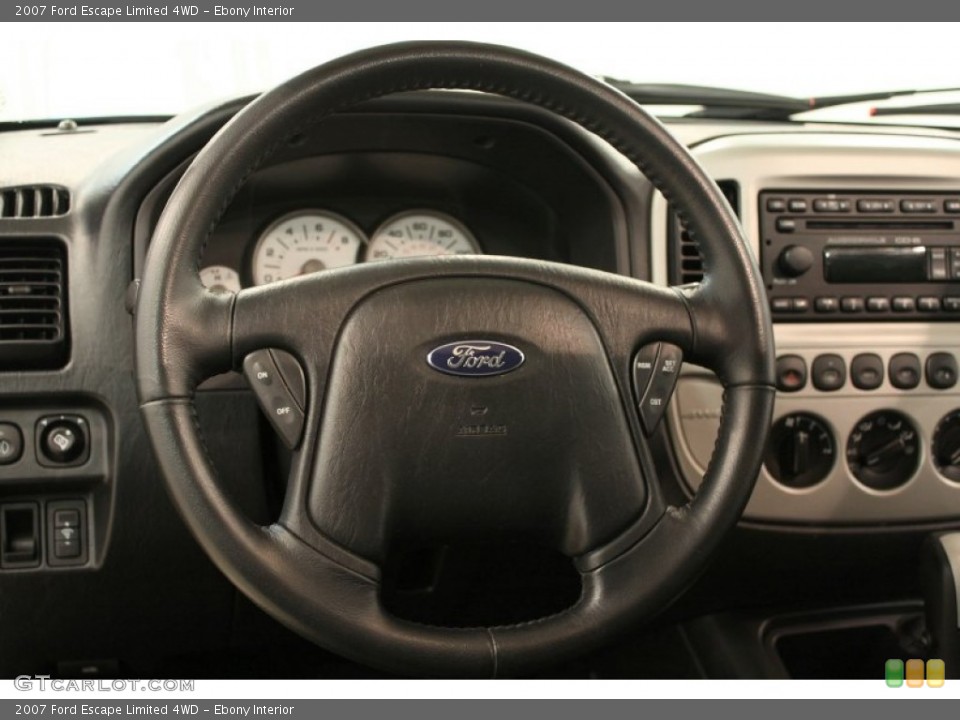 Ebony Interior Steering Wheel for the 2007 Ford Escape Limited 4WD #51072101