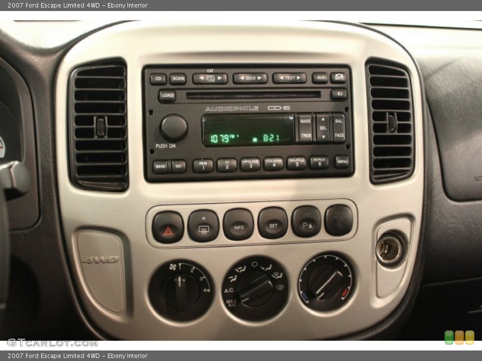 Ebony Interior Controls for the 2007 Ford Escape Limited 4WD #51072137