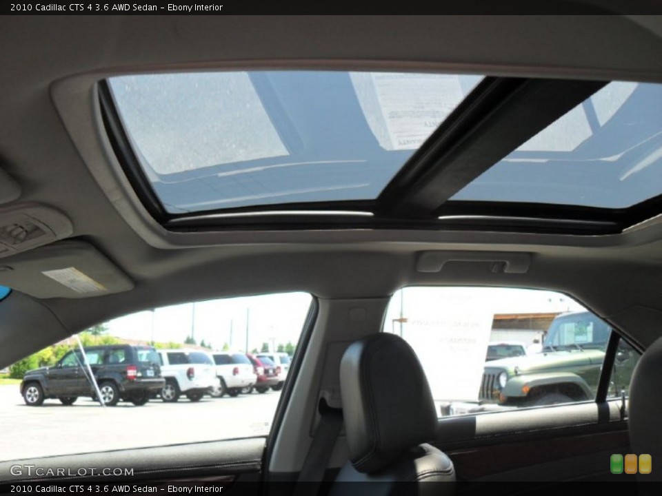Ebony Interior Sunroof for the 2010 Cadillac CTS 4 3.6 AWD Sedan #51073955