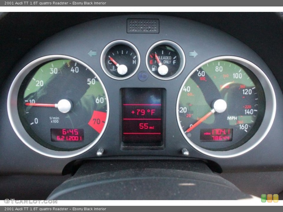 Ebony Black Interior Gauges for the 2001 Audi TT 1.8T quattro Roadster #51075434