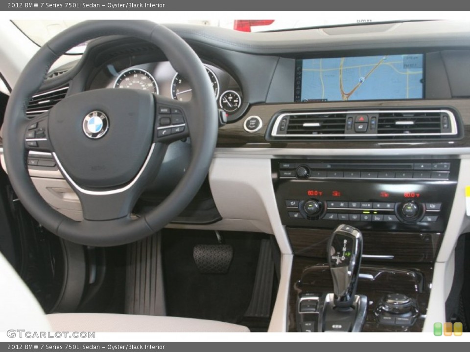 Oyster/Black Interior Dashboard for the 2012 BMW 7 Series 750Li Sedan #51077945