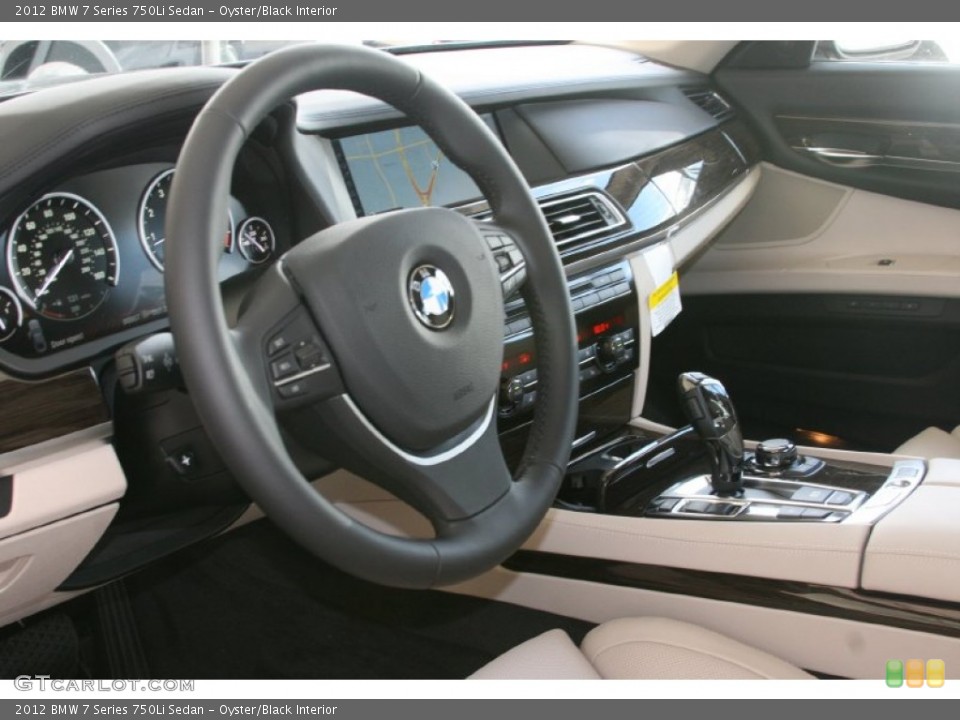Oyster/Black Interior Dashboard for the 2012 BMW 7 Series 750Li Sedan #51077957