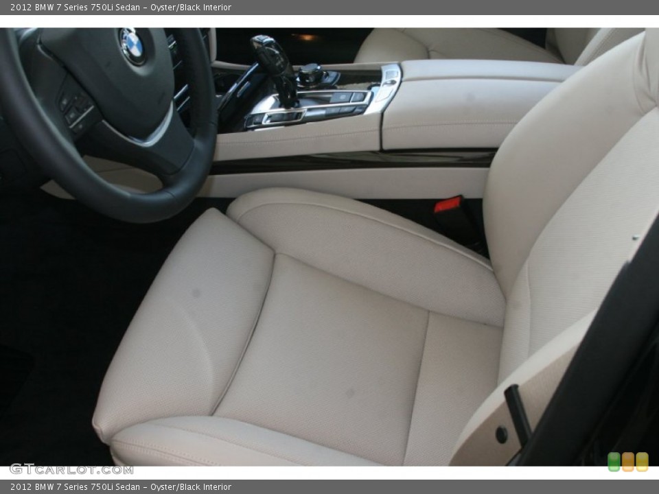 Oyster/Black Interior Photo for the 2012 BMW 7 Series 750Li Sedan #51077963