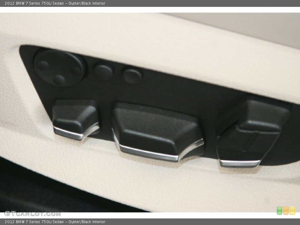 Oyster/Black Interior Controls for the 2012 BMW 7 Series 750Li Sedan #51077969