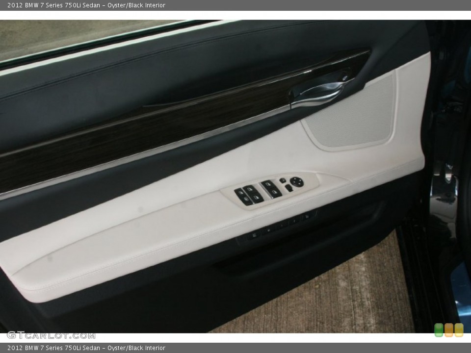 Oyster/Black Interior Door Panel for the 2012 BMW 7 Series 750Li Sedan #51077975