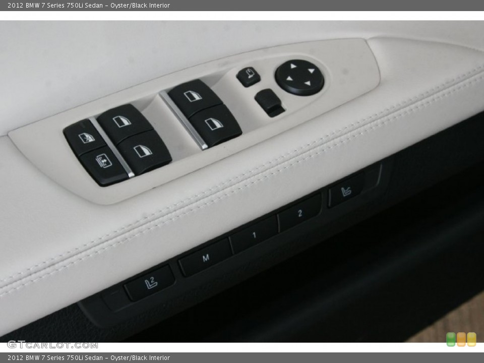 Oyster/Black Interior Controls for the 2012 BMW 7 Series 750Li Sedan #51077981