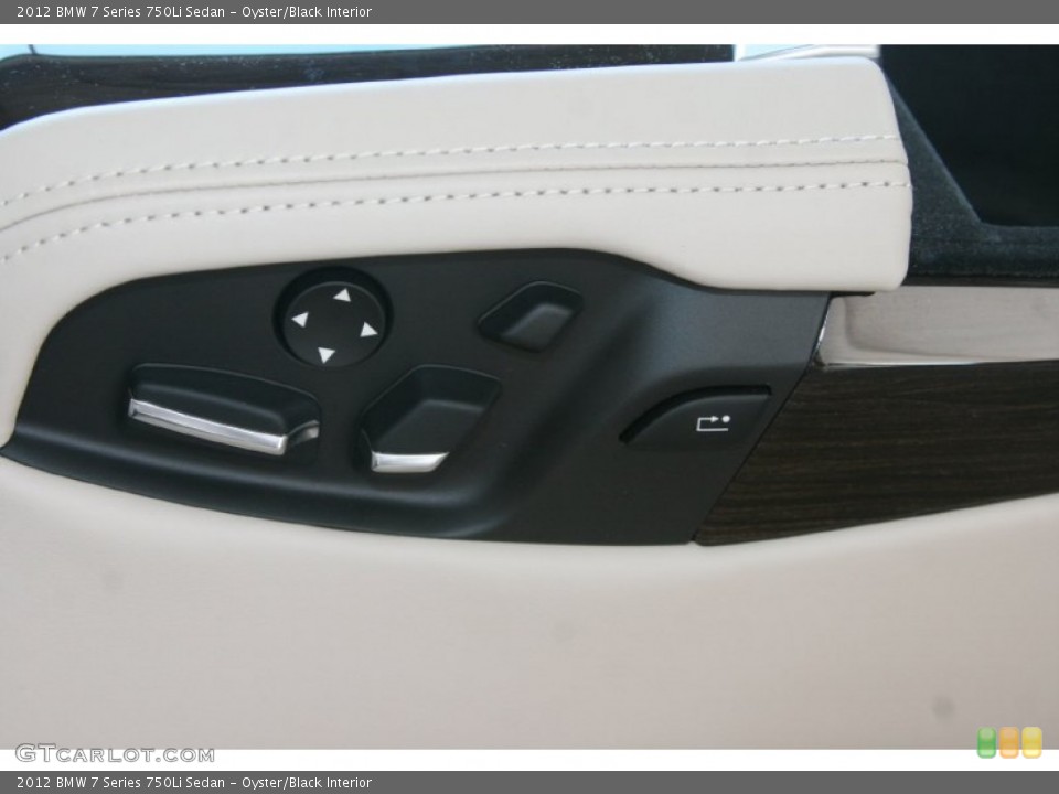 Oyster/Black Interior Controls for the 2012 BMW 7 Series 750Li Sedan #51077993
