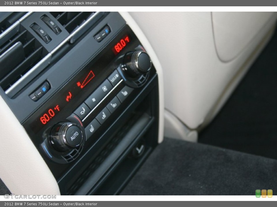 Oyster/Black Interior Controls for the 2012 BMW 7 Series 750Li Sedan #51077996