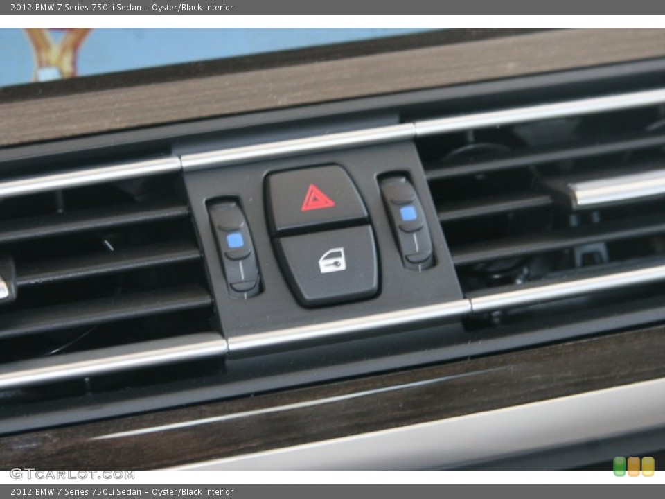 Oyster/Black Interior Controls for the 2012 BMW 7 Series 750Li Sedan #51078020