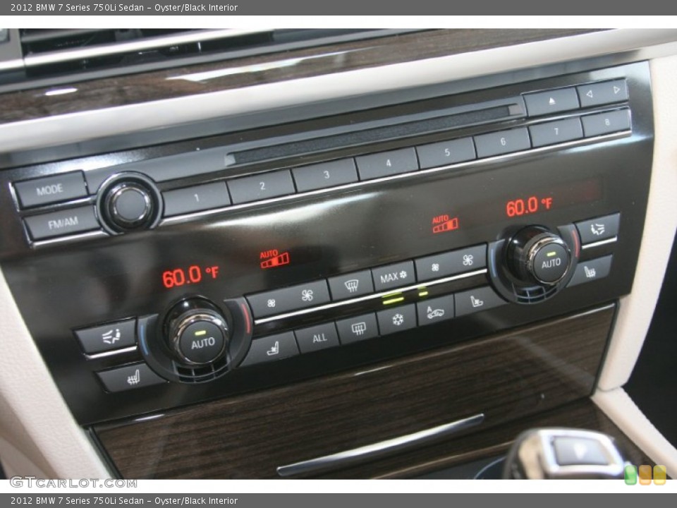 Oyster/Black Interior Controls for the 2012 BMW 7 Series 750Li Sedan #51078026