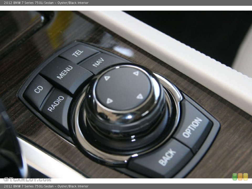 Oyster/Black Interior Controls for the 2012 BMW 7 Series 750Li Sedan #51078044