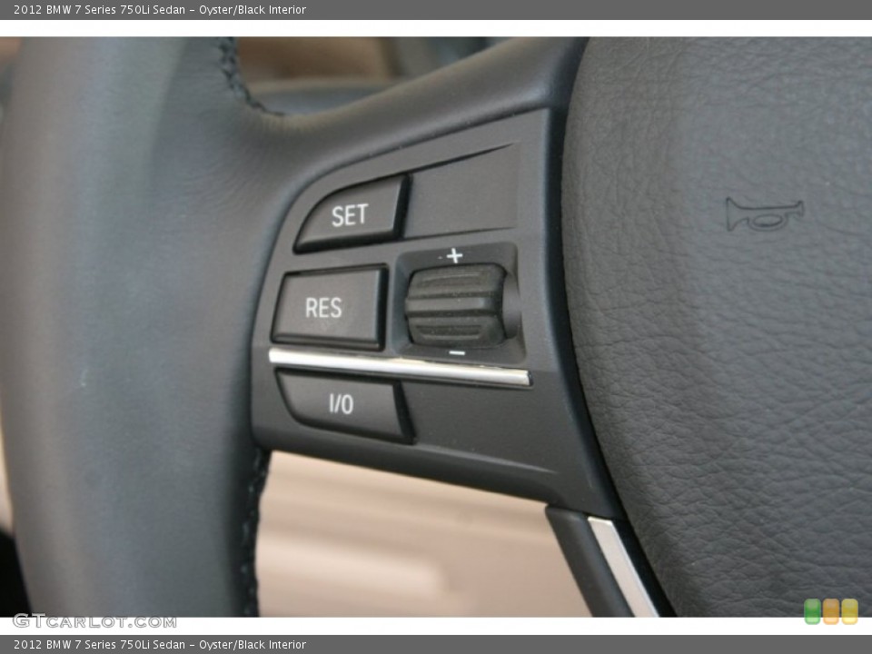 Oyster/Black Interior Controls for the 2012 BMW 7 Series 750Li Sedan #51078059