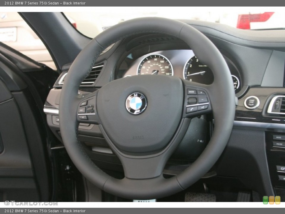 Black Interior Steering Wheel for the 2012 BMW 7 Series 750i Sedan #51078122