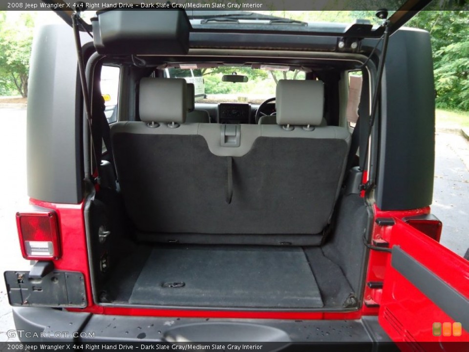Dark Slate Gray/Medium Slate Gray Interior Trunk for the 2008 Jeep Wrangler X 4x4 Right Hand Drive #51078227