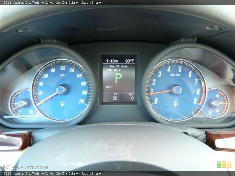 Sabbia Interior Gauges for the 2011 Maserati GranTurismo Convertible GranCabrio #51081002