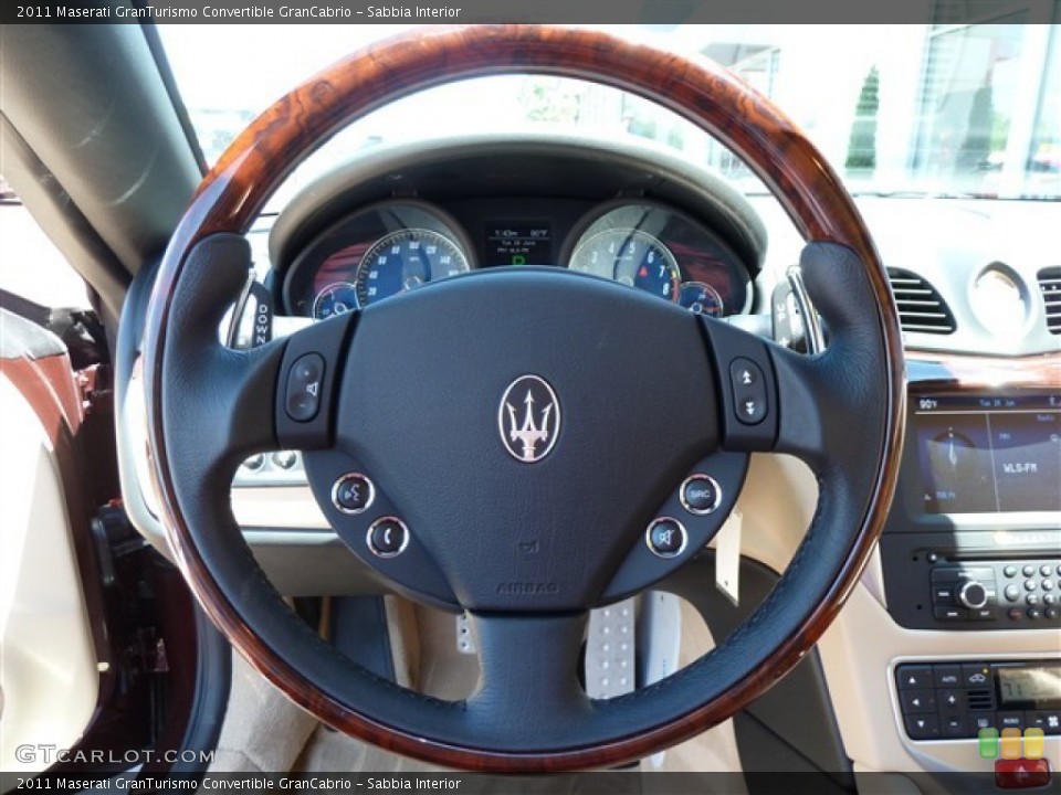 Sabbia Interior Steering Wheel for the 2011 Maserati GranTurismo Convertible GranCabrio #51081020