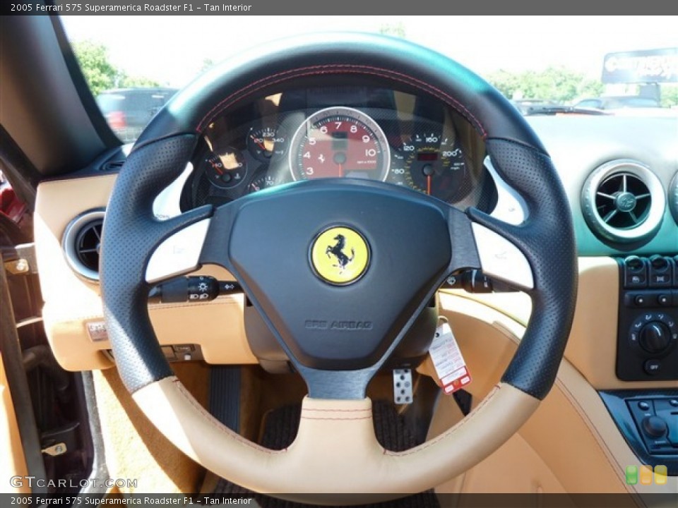 Tan Interior Steering Wheel for the 2005 Ferrari 575 Superamerica Roadster F1 #51081788