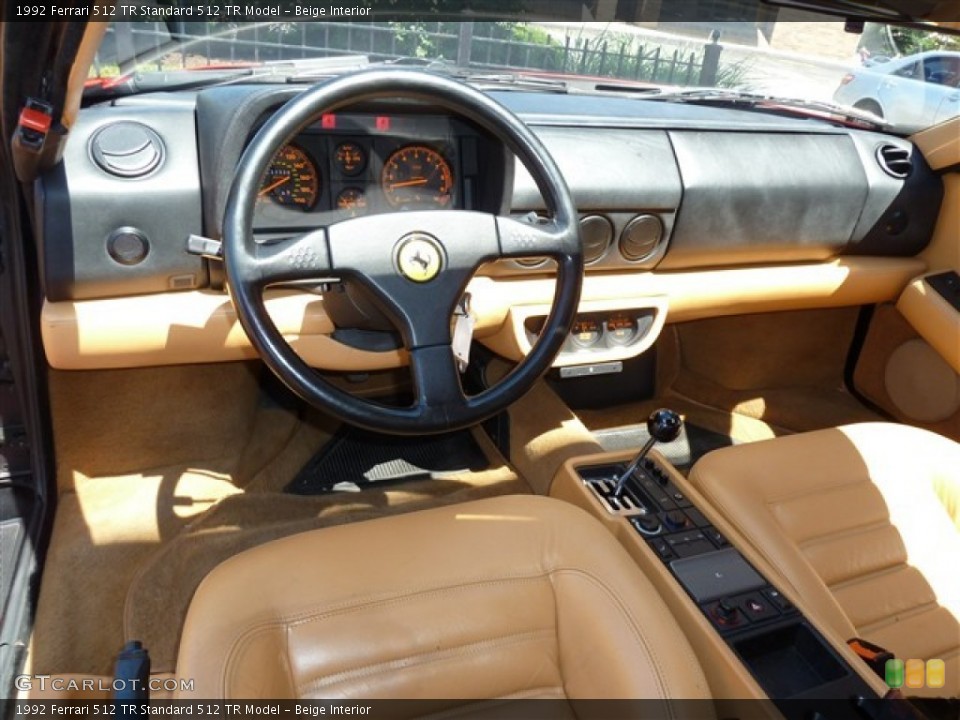 Beige Interior Photo for the 1992 Ferrari 512 TR  #51082220