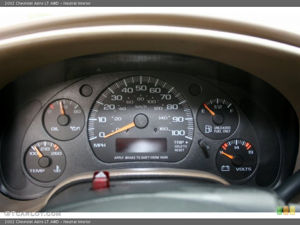 Neutral Interior Gauges for the 2002 Chevrolet Astro LT AWD #51082718