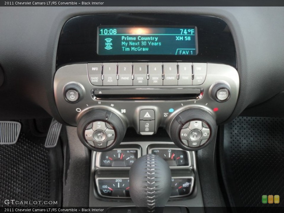 Black Interior Controls for the 2011 Chevrolet Camaro LT/RS Convertible #51087494