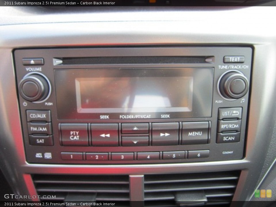 Carbon Black Interior Controls for the 2011 Subaru Impreza 2.5i Premium Sedan #51090701